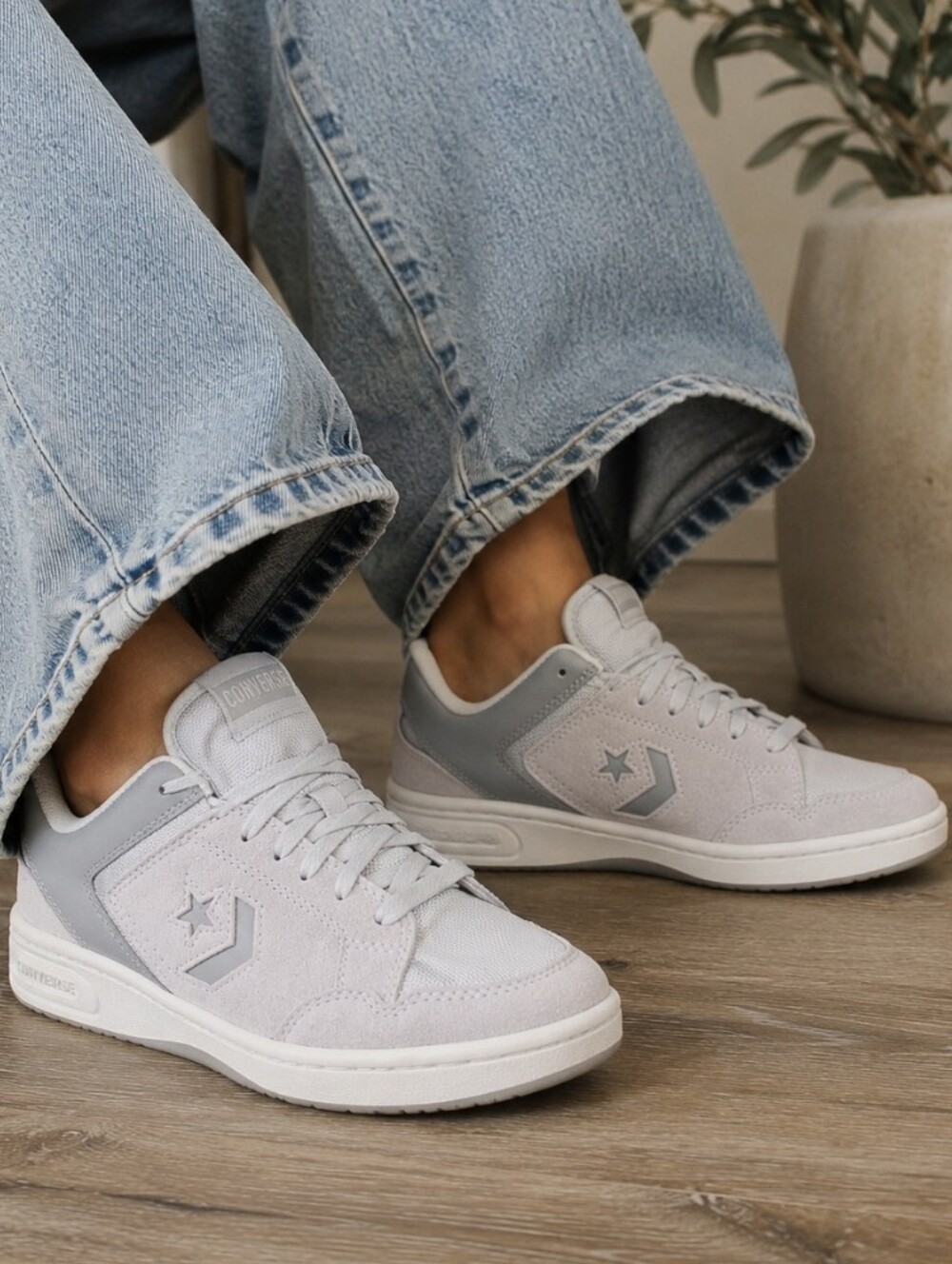 Converse Weapon Low Sneakers Grey Suede Women's Sz 6.5 Athletic Shoes Lace Up